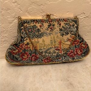 Floral Tapestry Clutch Bag